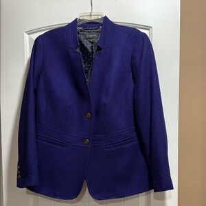 Talbots Purple Tailored Blazer with Stand-Up Collar
